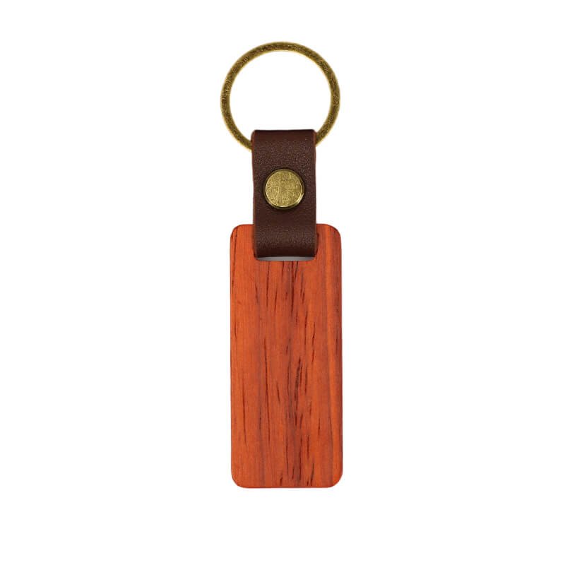 Llavero Rectangular Palo de Rosa