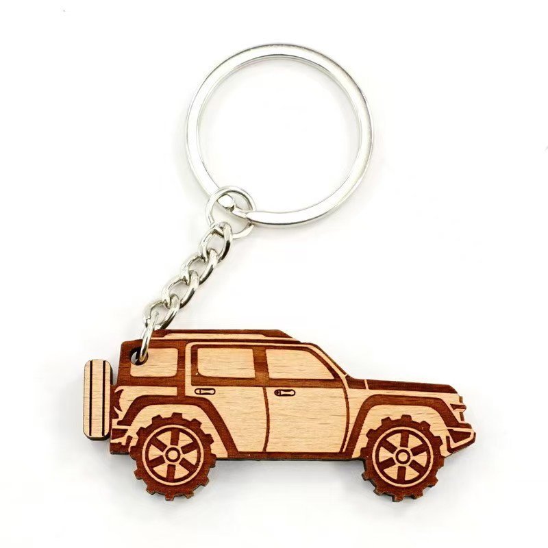 Llavero de madera coche SUV