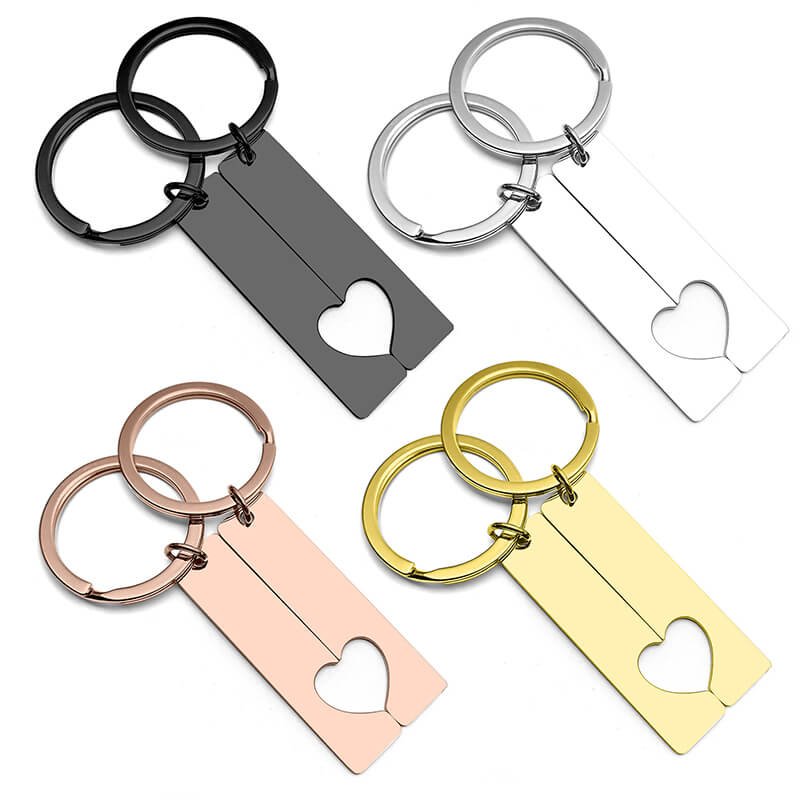 Llavero de metal combinado para parejas