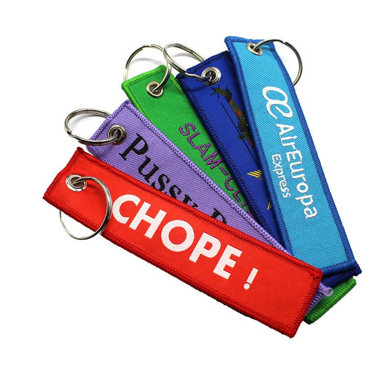 Llavero de tela con logotipo personalizado