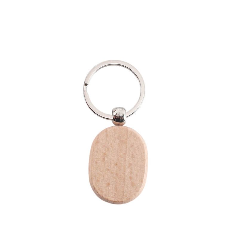 Mini óvalo llaveros en madera personalizados