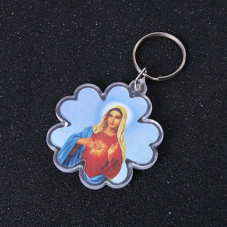 con forma de flor e impresión fotográfica