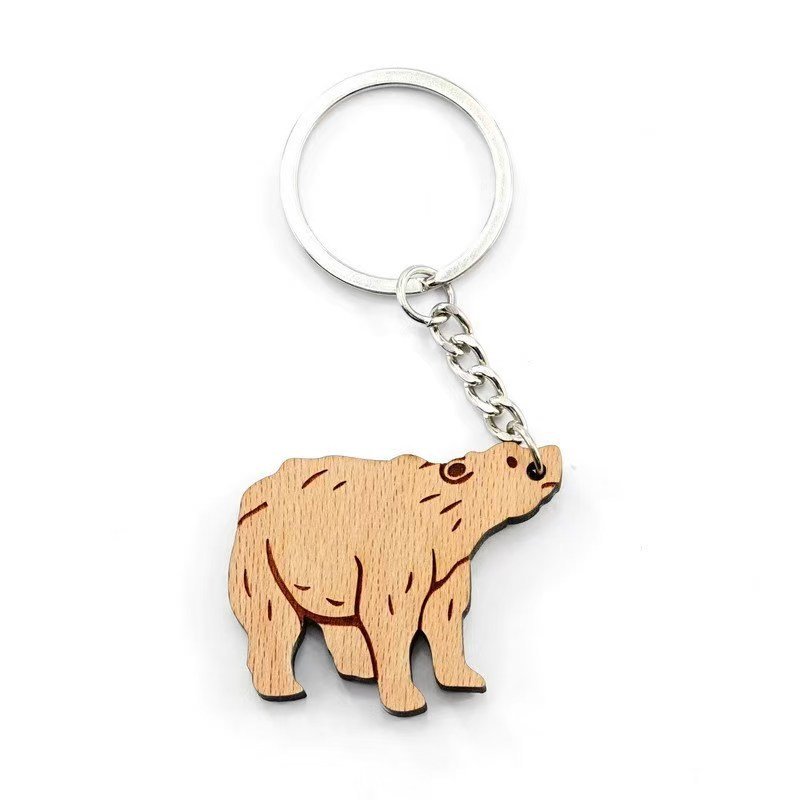 llaveros de madera de animales