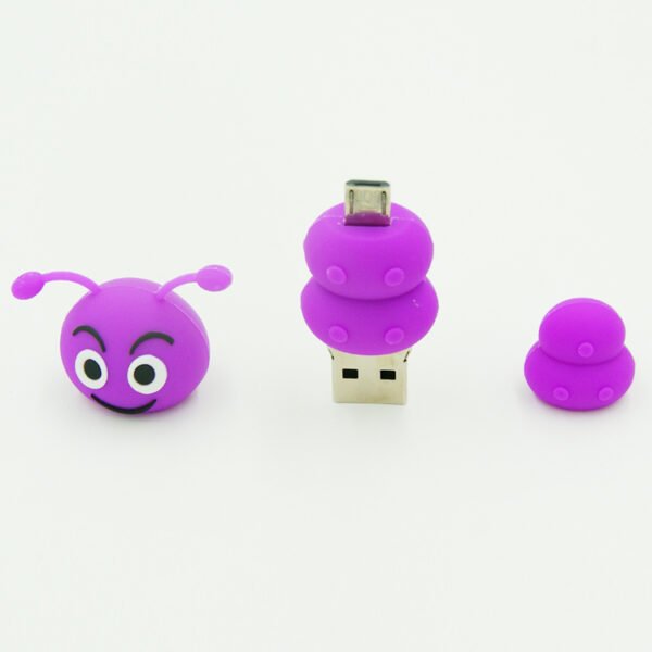 pvc caterpillar cell phone usb flash drive display