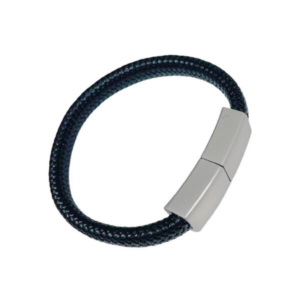 Metal and PU Leather Braided Rope Wristband USB Drive