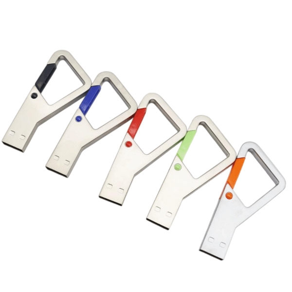 Triangle Metal Carabiner USB Drive - Image 4