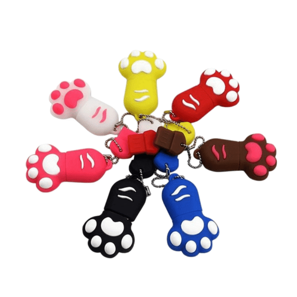 PVC Cartoon Cat Paw USB Drive