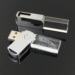 Clave USB Rotativa de Acrílico Iluminada