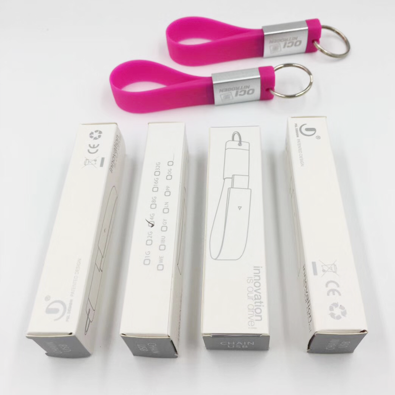 Custom Pink USB Wristband