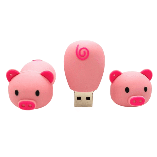 PVC Cartoon Pig USB Flash Drive - Image 2
