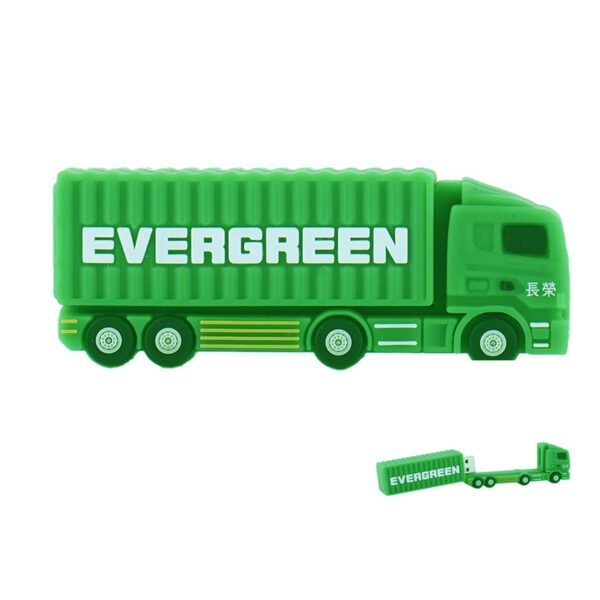 Green Truck-shaped USB Flash Drive - Image 4