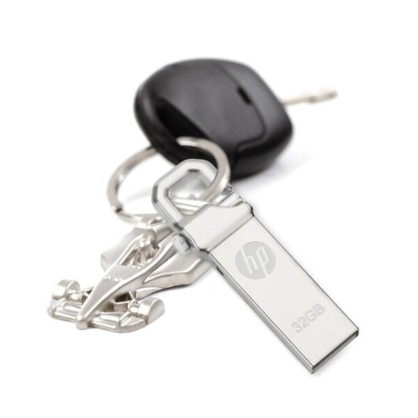 HP 750W Metal USB Flash Drive With Keychain - Image 3