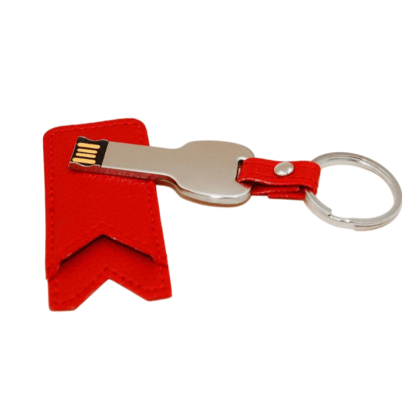 Metal Key USB Flash Drive with Leather Case