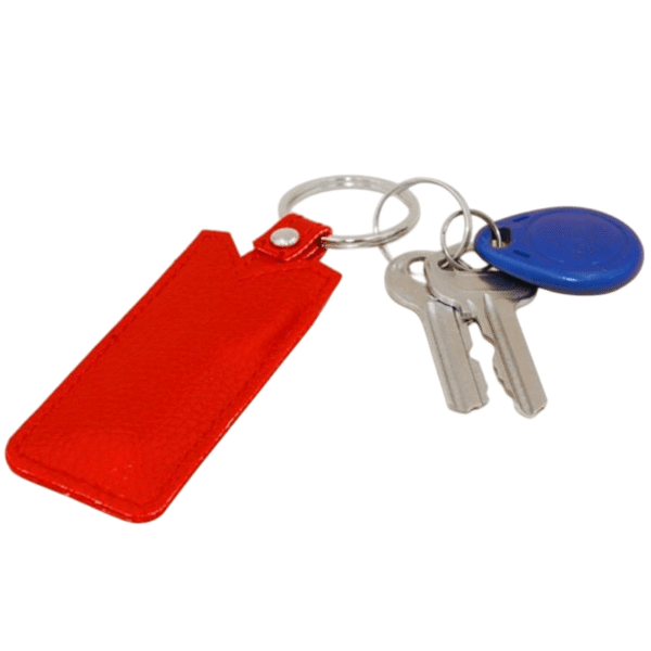 Metal Key USB Flash Drive with Leather Case - Image 2