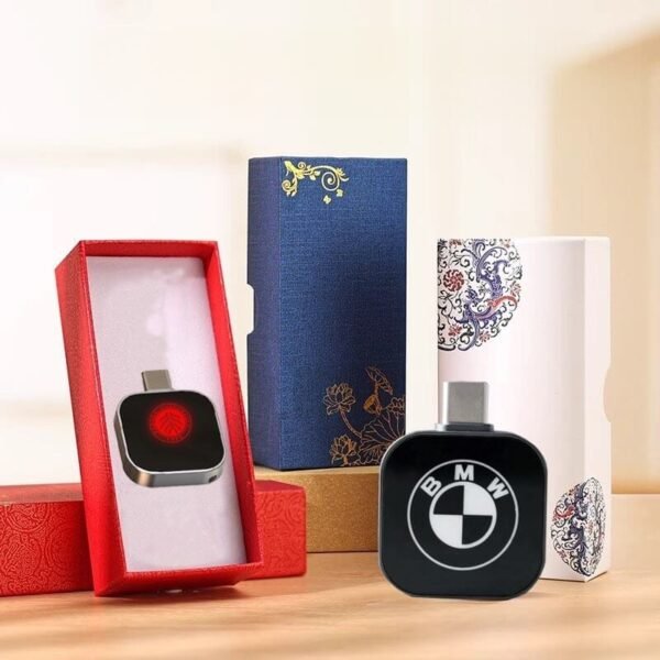 Metal Light-Up School Emblem USB Drive - Image 3