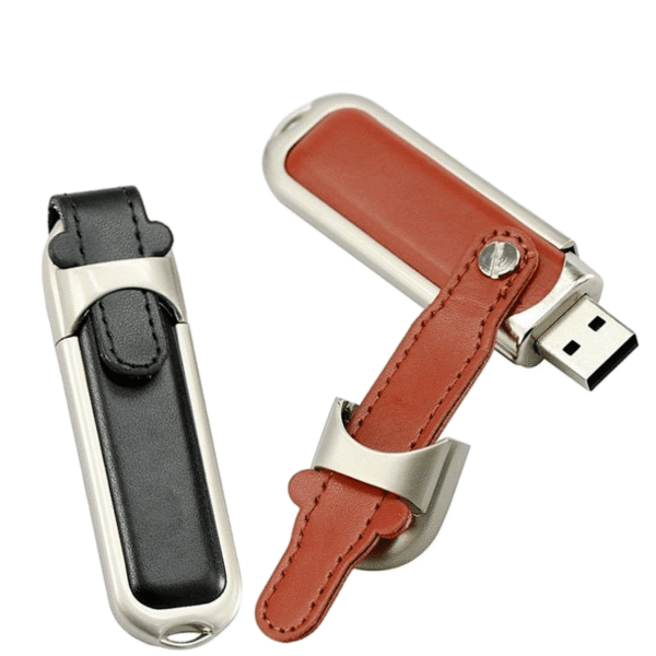 Steel Edge Leather Case USB Flash Drive - Image 4