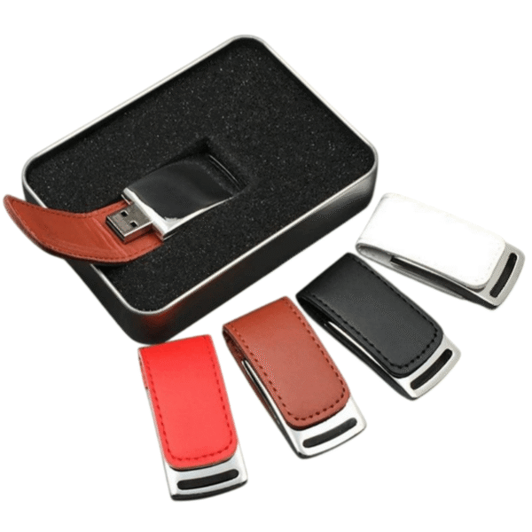Magnetic Flap Leather USB Flash Drive - Image 3