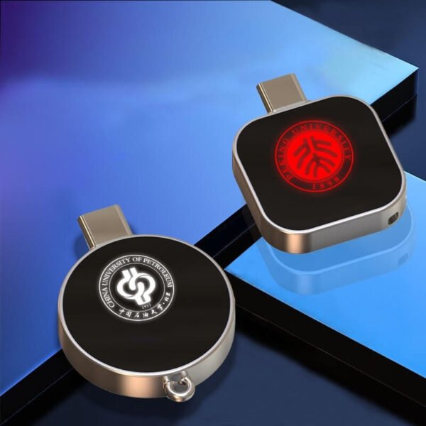 Metal Light-Up School Emblem USB Drive - Image 4