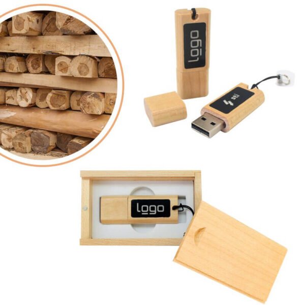 Light Up Wooden USB Drive - Image 3