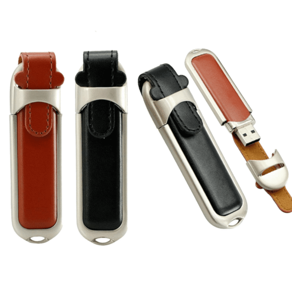 Steel Edge Leather Case USB Flash Drive - Image 3