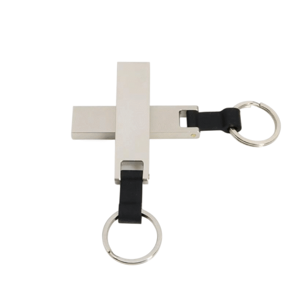 Long Strip Metal Keychain USB Flash Drive - Image 2