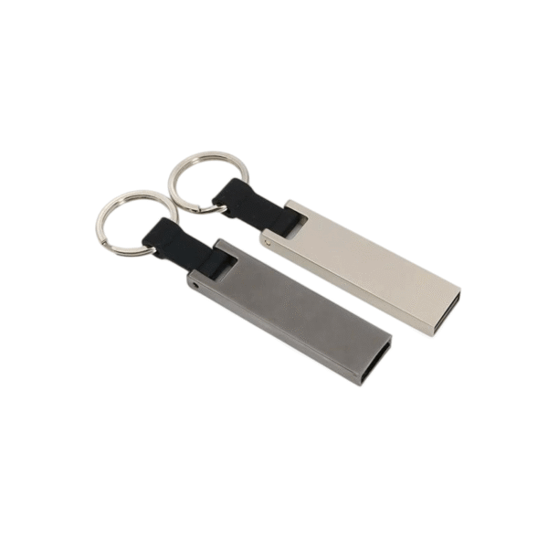 Long Strip Metal Keychain USB Flash Drive