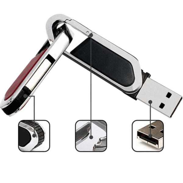 Metal Carabiner USB Flash Drive - Image 3