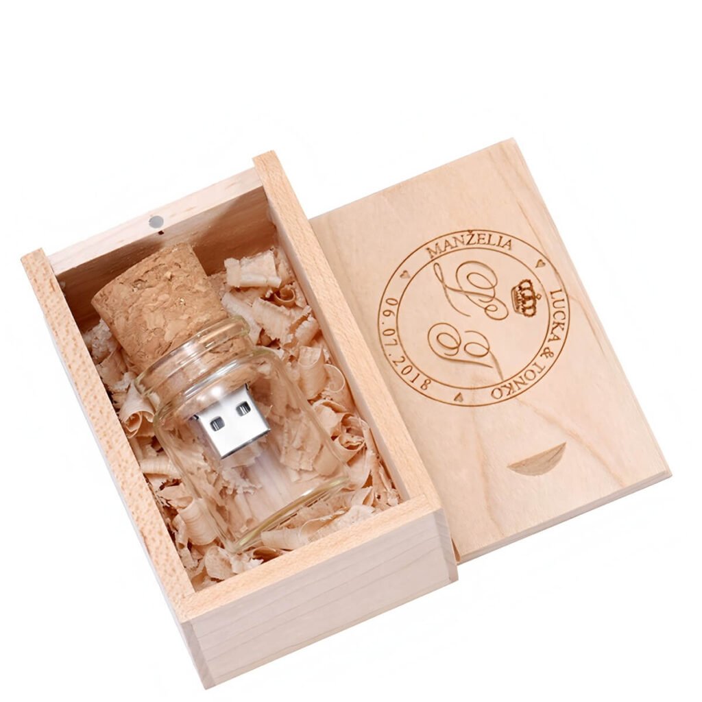 Glass Bottle USB Stick with Cork