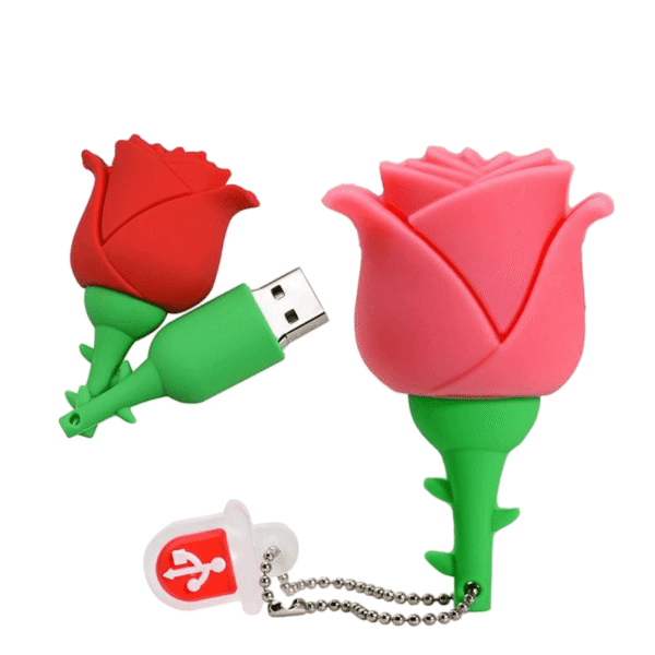 PVC Cartoon Rose USB Drive - Image 3
