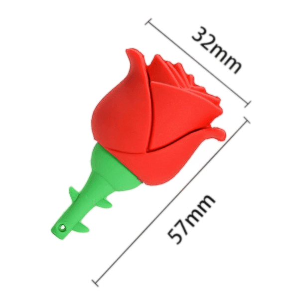PVC Cartoon Rose USB Drive - Image 2