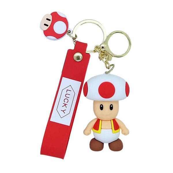 New Cartoon Super Mario Mushroom Keychain - Image 2