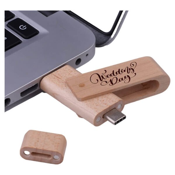 Wooden Mobile Phone USB Flash Drive
