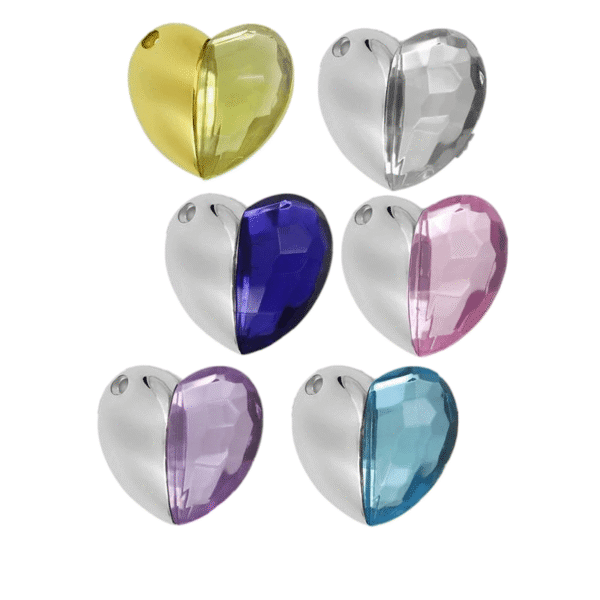 Heart-shaped Crystal USB Drive - Image 2