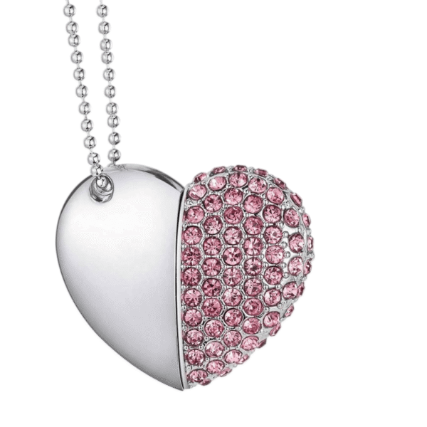Heart-shaped Crystal USB Drive - Image 3
