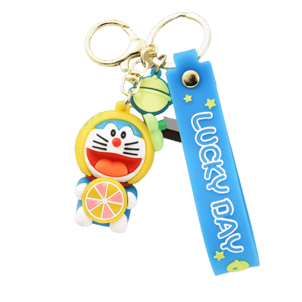 New Cartoon Customized Doraemon Keychain with Fruit Items - Image 2