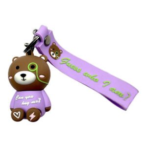 Cartoon Brown Bear Keychain