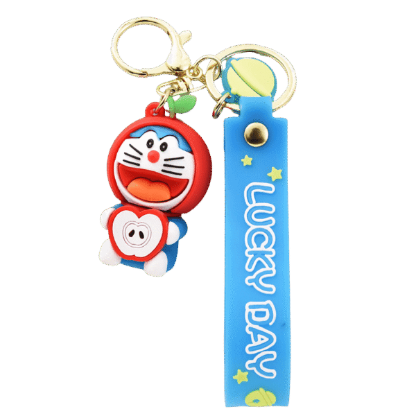 New Cartoon Customized Doraemon Keychain with Fruit Items - Image 4