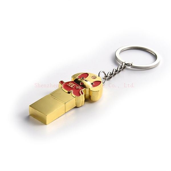 Memoria USB de metal con llavero grabado - llavero personalizado por encargo