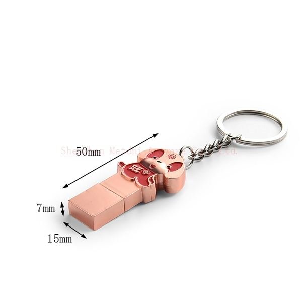 Memoria USB de metal con llavero grabado - llavero personalizado por encargo