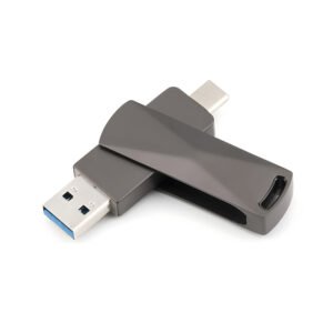 gunmetal-fastest rotating metal usb type c flash drive