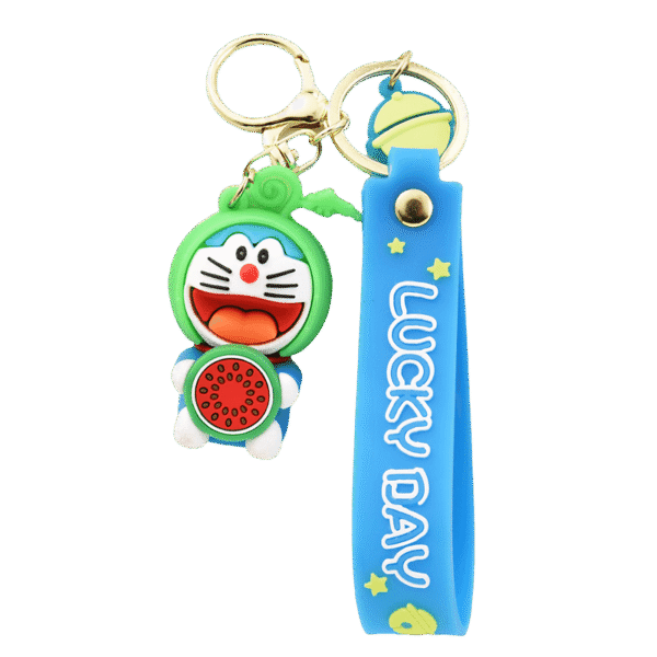 New Cartoon Customized Doraemon Keychain with Fruit Items - Image 3