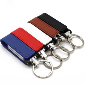 Rectangular Flip Leather USB Flash Drive