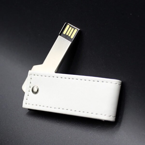 360° Rotating Key Leather Case USB Drive - Image 3