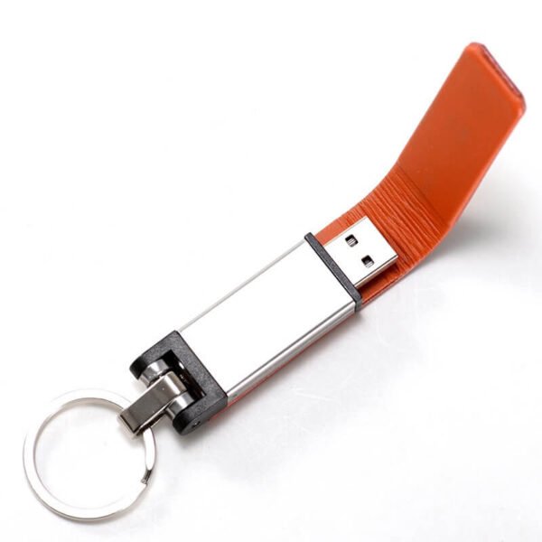 Rectangular Flip Leather USB Flash Drive - Imagem 3