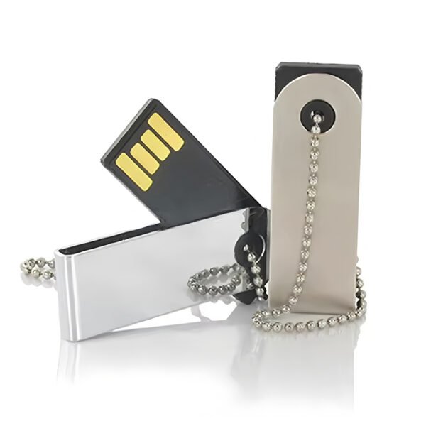 mini swivel usb flash drive with keychain