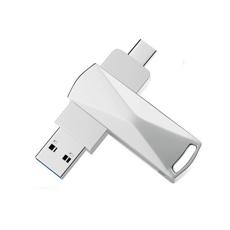 rotating metal usb type c flash drive