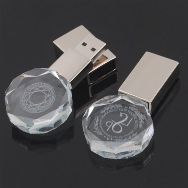 Round Crystal USB Flash Drive - Imagem 3