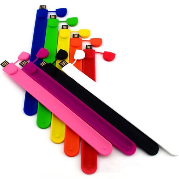 Slim Rubber USB Wristband Flash Drive