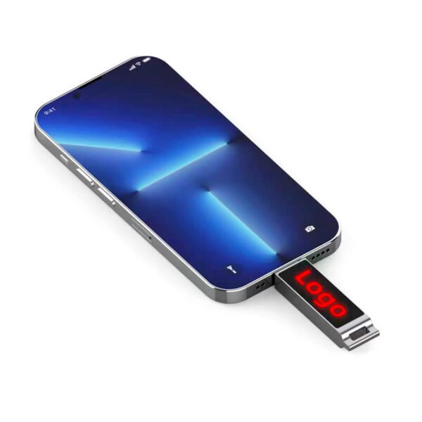 Elongated LED Engraved Light-Up USB Drive - Image 2