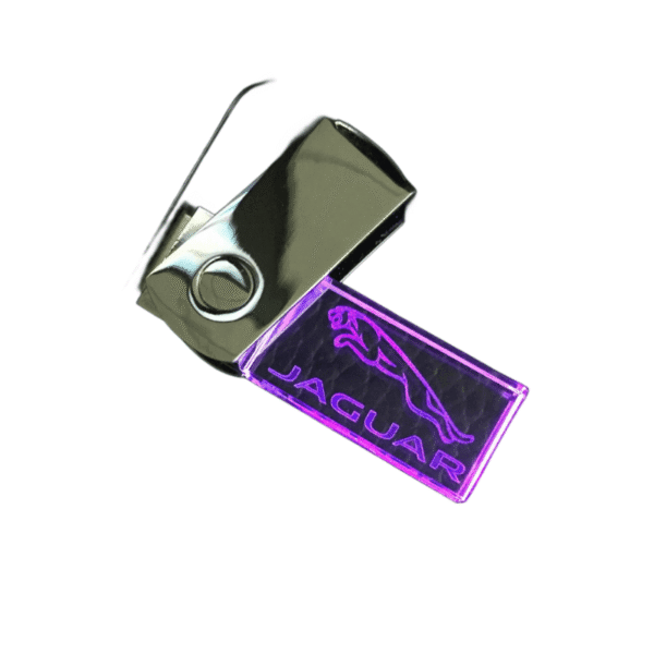 Rotating Acrylic Light-Up USB Drive - Image 4